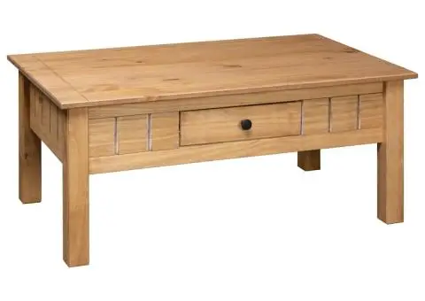 Măsuță de cafea, 100x60x43,5 cm, lemn masiv de pin, gama Panama - 4/5