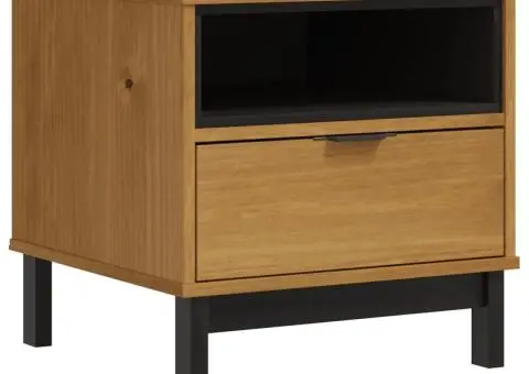 Masă laterală "FLAM" 50x50x50 cm, lemn masiv de pin - 2/5