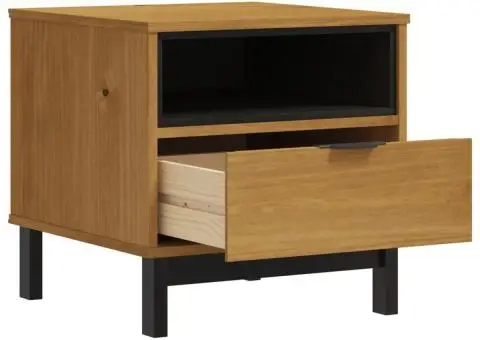 Masă laterală "FLAM" 50x50x50 cm, lemn masiv de pin - 4/5