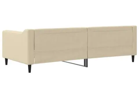 Pat de zi, crem, 90x200 cm, material textil - 5/5