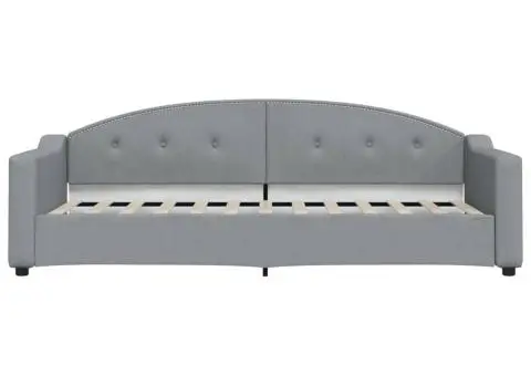 Cadru de pat, gri deschis, 80x200 cm, material textil - 3/5