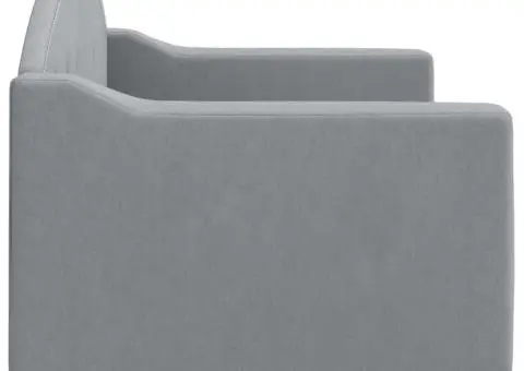 Cadru de pat, gri deschis, 80x200 cm, material textil - 4/5