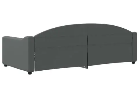 Pat de zi, gri închis, 90x200 cm, material textil - 5/5