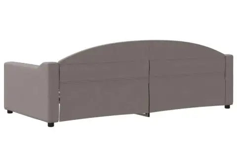 Pat de zi, gri taupe, 90x200 cm, material textil - 5/5