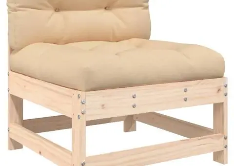 Set mobilier de grădină cu perne, 8 piese, lemn masiv - 5/5