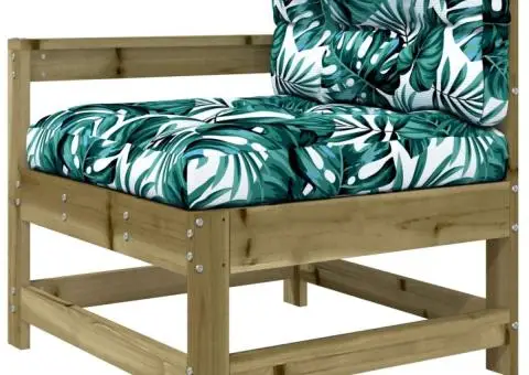 Set mobilier de grădină cu perne, 8 piese, lemn de pin tratat - 4/5