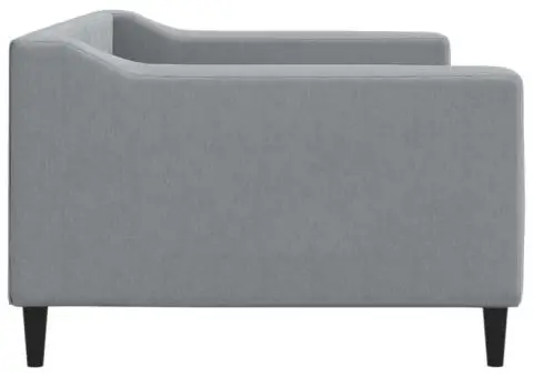 Cadru de pat, gri deschis, 90x190 cm, material textil - 4/5