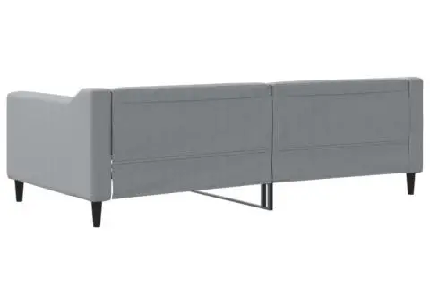 Cadru de pat, gri deschis, 90x190 cm, material textil - 5/5