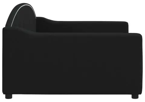 Cadru de pat, negru, 100 x 200 cm, material textil - 4/5
