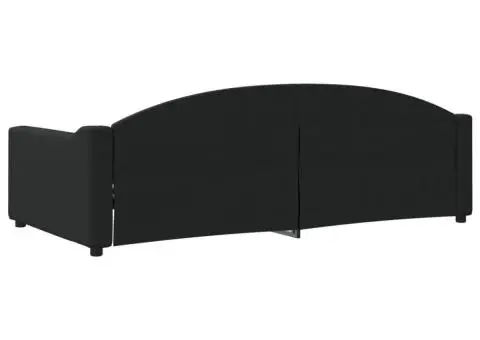 Cadru de pat, negru, 100 x 200 cm, material textil - 5/5