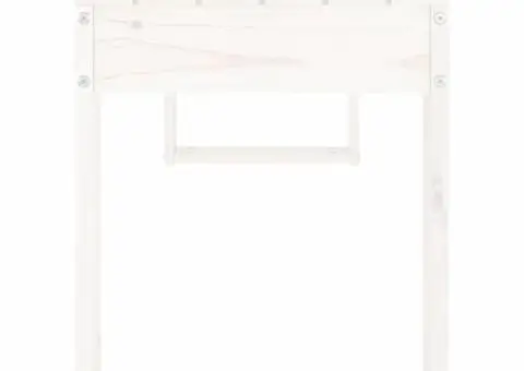 Bancă de grădină, alb, 110x38x45 cm, lemn masiv de pin - 4/5