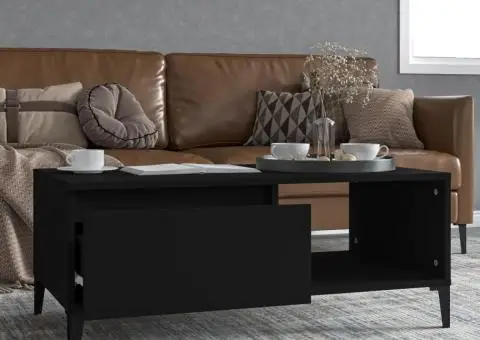 Măsuță de cafea, negru, 90x50x36,5 cm, lemn prelucrat - 1/5