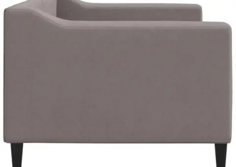 Pat de zi, gri taupe, 80x200 cm, material textil - 4/5