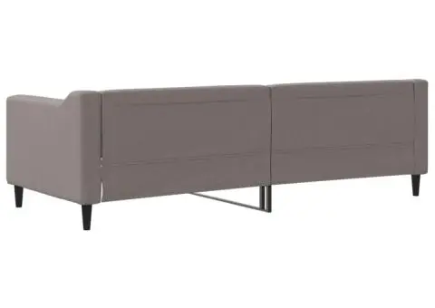 Pat de zi, gri taupe, 80x200 cm, material textil - 5/5