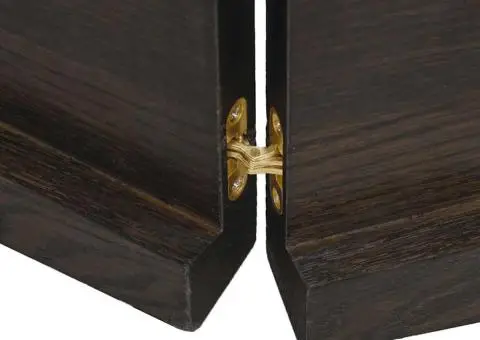 Raft de perete maro închis lemn masiv stejar tratat - 4/5