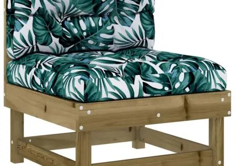 Set mobilier de grădină cu perne, 7 piese, lemn de pin tratat - 4/5