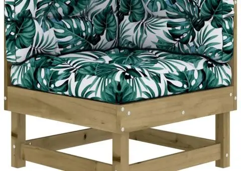 Set mobilier de grădină cu perne, 7 piese, lemn de pin tratat - 5/5