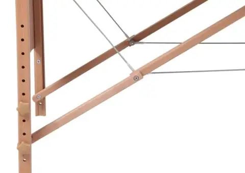 Masă de masaj pliabilă, 4 zone, negru, cadru din lemn - 5/5