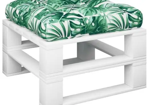 Pernă de paleți, model frunze, 60x61,5x10 cm, textil - 3/5