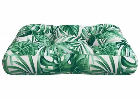 Pernă de paleți, model frunze, 60x61,5x10 cm, textil - 5/5