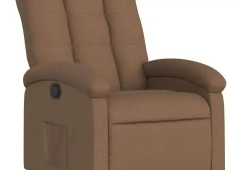 Fotoliu rabatabil, maro, material textil - 2/5