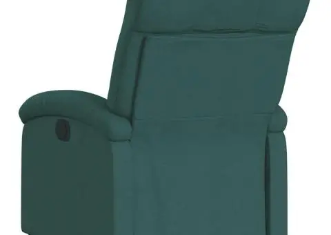 Fotoliu rabatabil, verde închis, material textil - 5/5