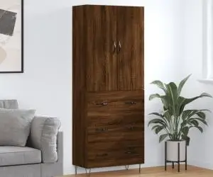 vidaXL Dulap înalt, stejar maro, 69,5x34x180 cm, lemn compozit
