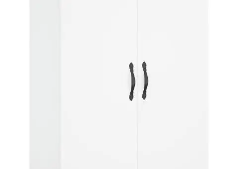 Dulap înalt, alb, 69,5x34x180 cm, lemn compozit - 5/5