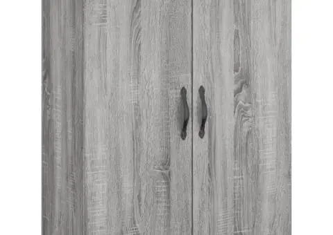 Dulap înalt, gri sonoma, 69,5x34x180 cm, lemn compozit - 5/5