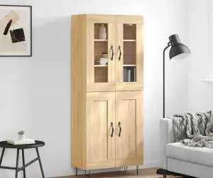 vidaXL Dulap înalt, stejar sonoma, 69,5x34x180 cm, lemn compozit