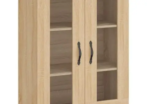 Dulap înalt, stejar sonoma, 69,5x34x180 cm, lemn compozit - 5/5