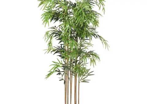 Arbore din bambus artificial 1095 de frunze 150 cm verde - 1/5