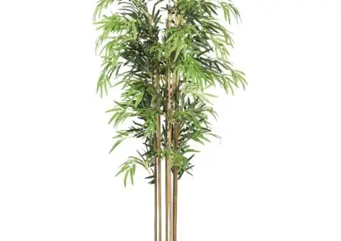 Arbore din bambus artificial 1095 de frunze 150 cm verde - 1/4