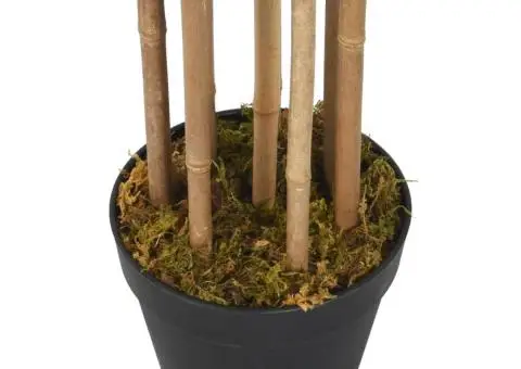 Arbore din bambus artificial 1095 de frunze 150 cm verde - 3/4
