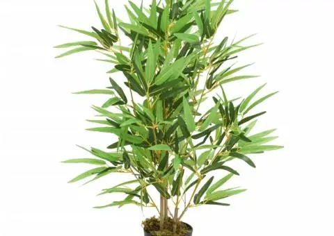 Arbore din bambus artificial 368 de frunze 80 cm verde - 1/4