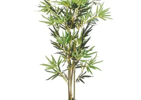 Arbore din bambus artificial 552 de frunze 120 cm verde - 1/4