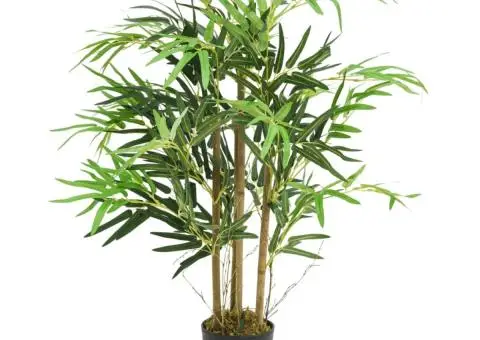 Arbore din bambus artificial 500 de frunze 80 cm verde - 1/4