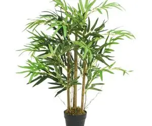 vidaXL Arbore din bambus artificial 500 de frunze 80 cm verde
