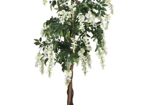 Arbore artificial wisteria 840 frunze 120 cm verde și alb - 2/5