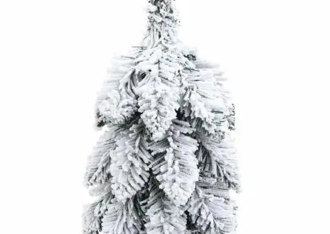 Brad de Crăciun artificial pre-iluminat 45 LED-uri/zăpadă 90 cm - 5/5