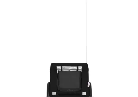 Remorcă bicicletă animale companie, negru, textil oxford/fier - 3/5