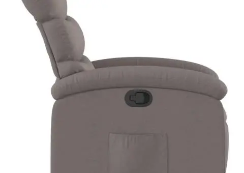 Fotoliu rabatabil, gri taupe, material textil - 4/5