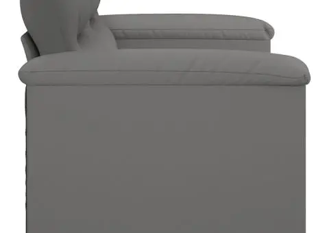 Canapea cu 2 locuri, gri închis, 140 cm, țesătură microfibră - 4/5