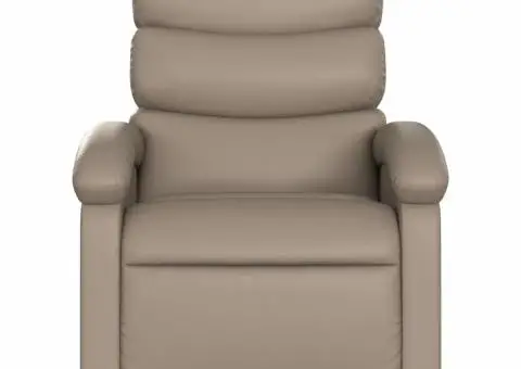 Fotoliu rabatabil, cappuccino, piele ecologică - 3/5