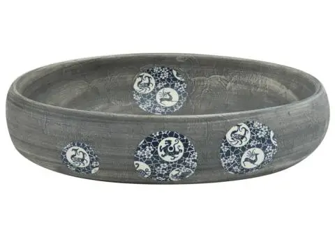 Lavoar de blat, gri, 59x40x15 cm, ceramică, oval - 4/5