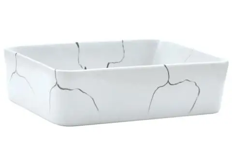 Lavoar de blat, alb, 46x35,5x13 cm, ceramică, dreptunghi - 2/5