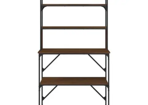 Raft brutărie cu 6 niveluri, stejar maro, 90x40x180 cm, lemn - 4/5