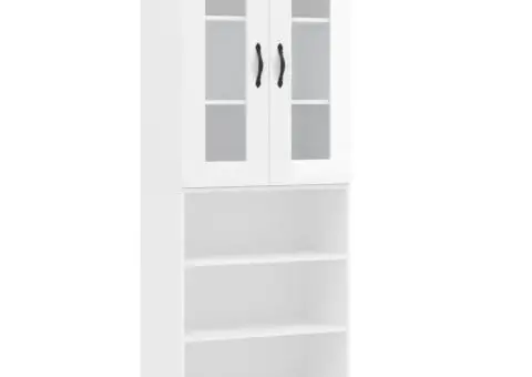 Dulap înalt, alb, 69,5x34x180 cm, lemn compozit - 2/5