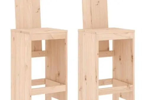 Set mobilier de bar, 3 piese, lemn masiv de pin - 3/5