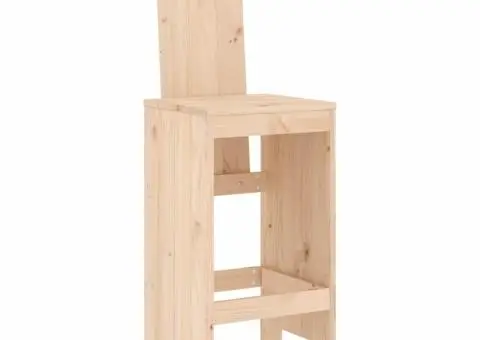 Set mobilier de bar pentru grădină, 5 piese, lemn masiv de pin - 4/5